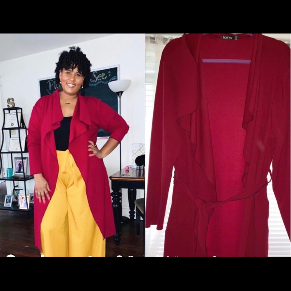 Wine colored lightweight jacket